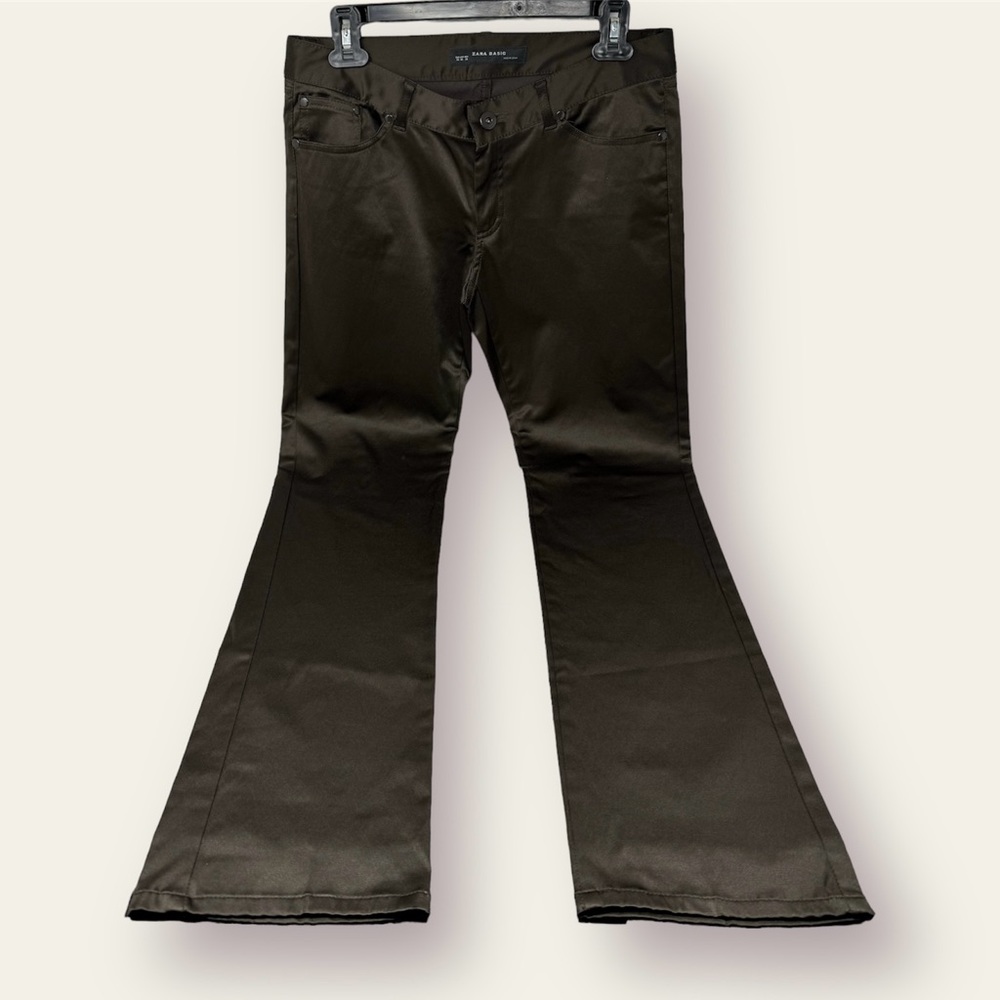 🛍️SALE🛍️ Zara Basic Satin Jeans / Pants / Trousers (Brown) - Picture 10 of 16
